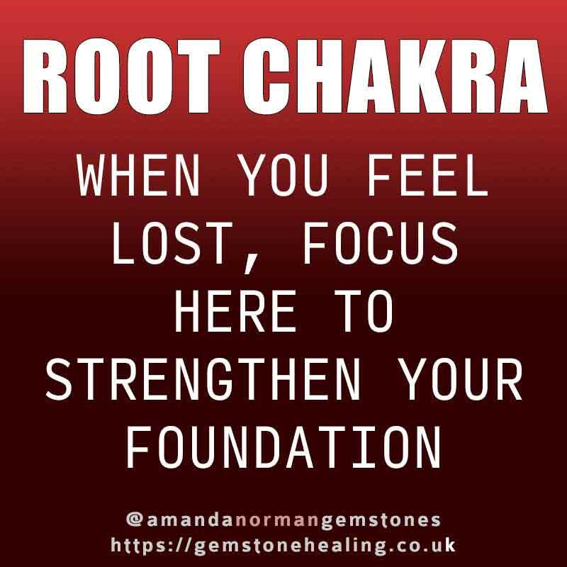 Focus on your root chakra when feeling lost