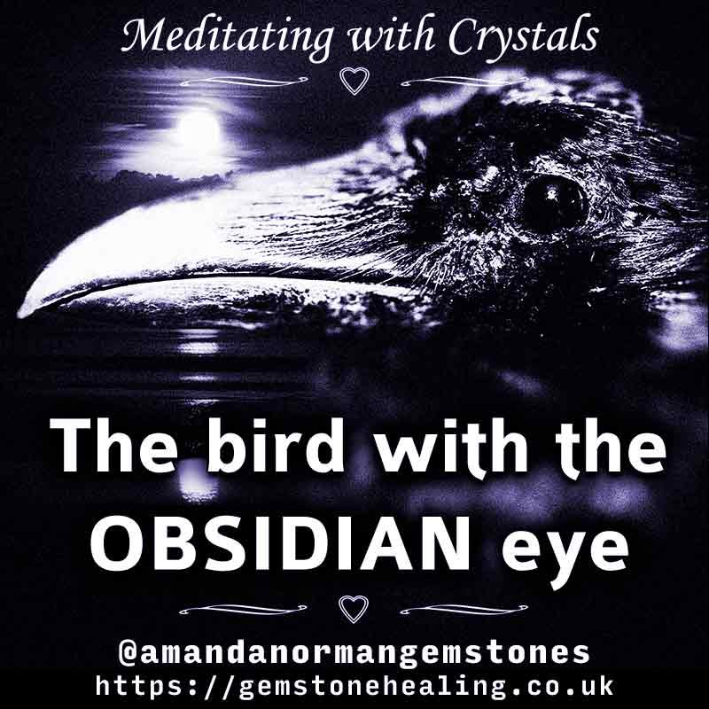Meditating with Obsidian that's a powerful crystal to assist with anxiety
