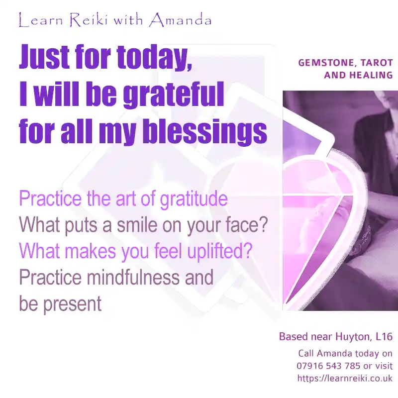 Just for today, I will be grateful for my blessings